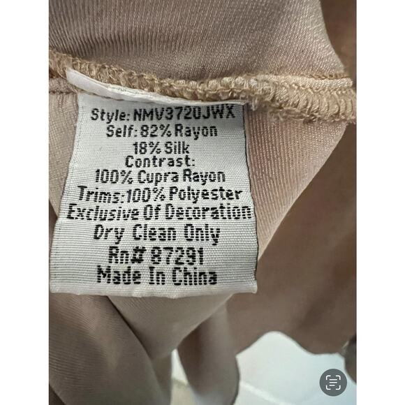 Johnny Was JWLA Classic Raven velvet embroidered draped Boho Blouse 1X beige - Picture 5 of 5